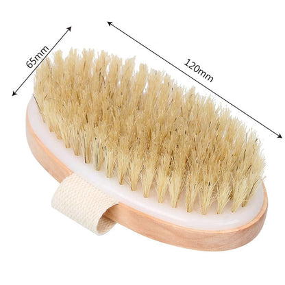 1pcs Exfoliating Wooden Body Massage Shower Brush Natural Bristle Bath Brush Soft SPA Woman Man Skin Care Wet Dry Body Brush