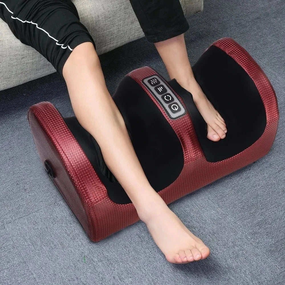 Electric Foot Massager Shiatsu Kneading Deep Tissue Relax Heated Roller   Vibrator Machine