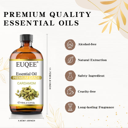 EUQEE 118ML Natural Essential Oil For Diffuser Massage DIY Candle Palo Santo Marjoram Cardamom Spearmint Fennel Essential Oils