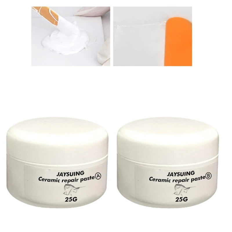 Ceramic Repair Paste Ceramic Bath Basin Fix Filler Tub Tile & Shower Repair Kit White Tile Paste Adhesive Bathtub