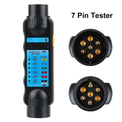 12V 7 Pin Car Towing Light Tester Trailer Plug Socket Diagnostic Tools