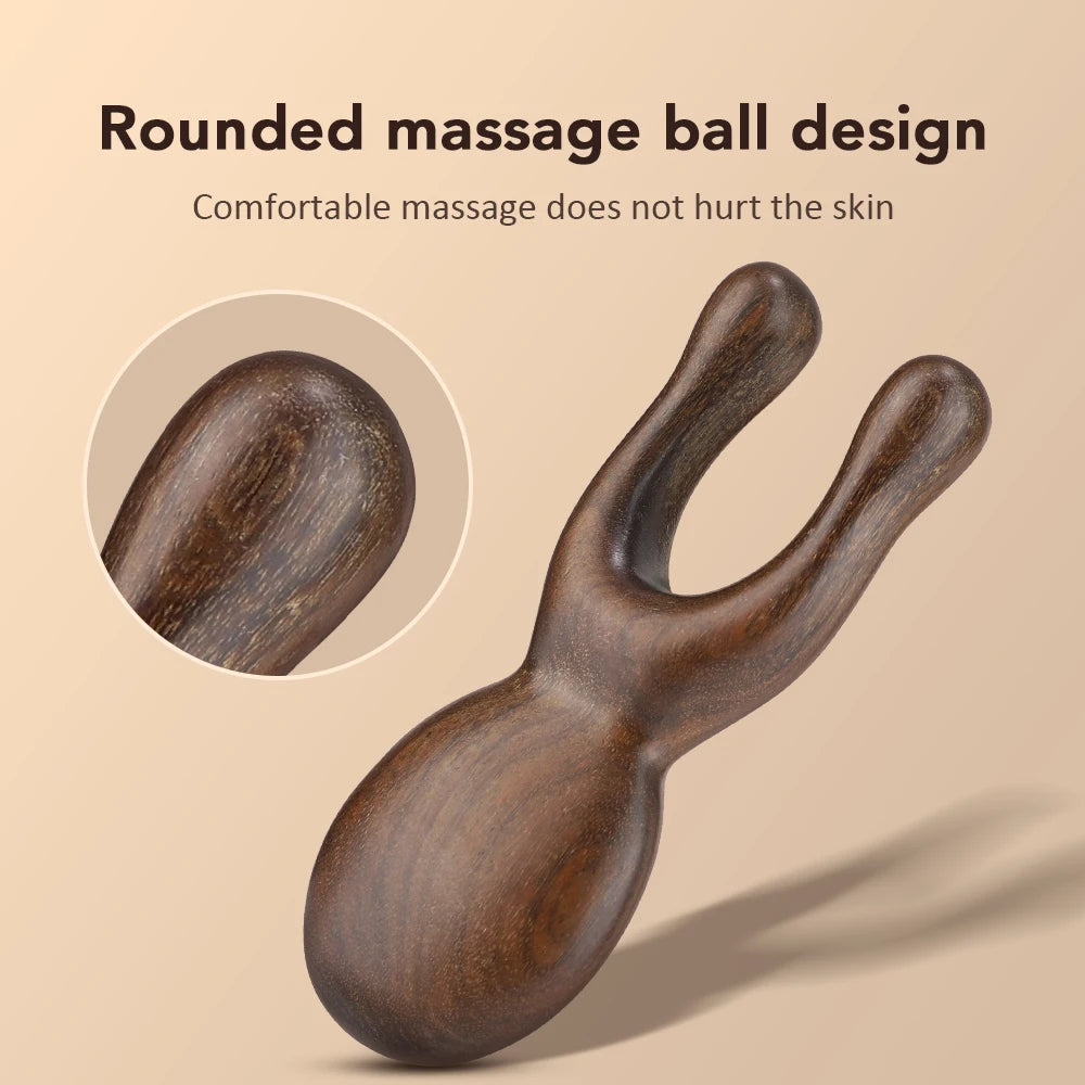 Wooden Sandalwood Smooth Acupuncture Nose Lifting Tool Nose Shaping Roller Trigger Point Therapy Slimming Facial Massage Comb