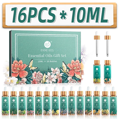 16 Set Pure Essential oils ,100% Nature Undiluted For Home Hotel Diffuser Humidifier,DIY Candle Soap Bath Salts Strong Smell