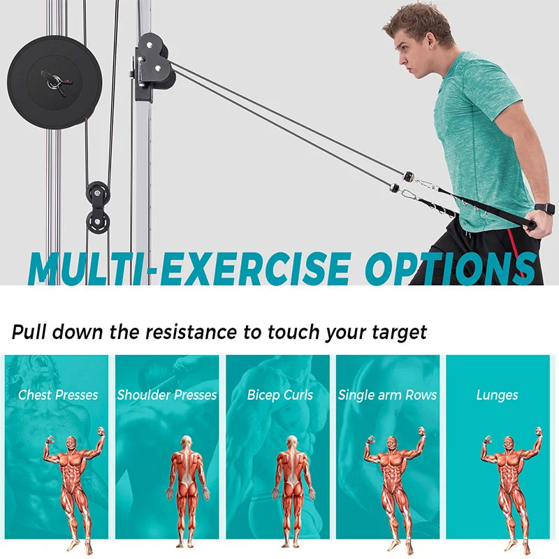 Pulling Power Equipment (Home Gym Fitness Equipment, Pull-Down Fitness Equipment - Silver):